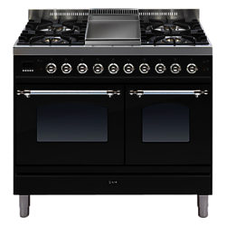 ILVE PDN100FMP Milano Freestanding Dual Fuel Range Cooker Matte Black